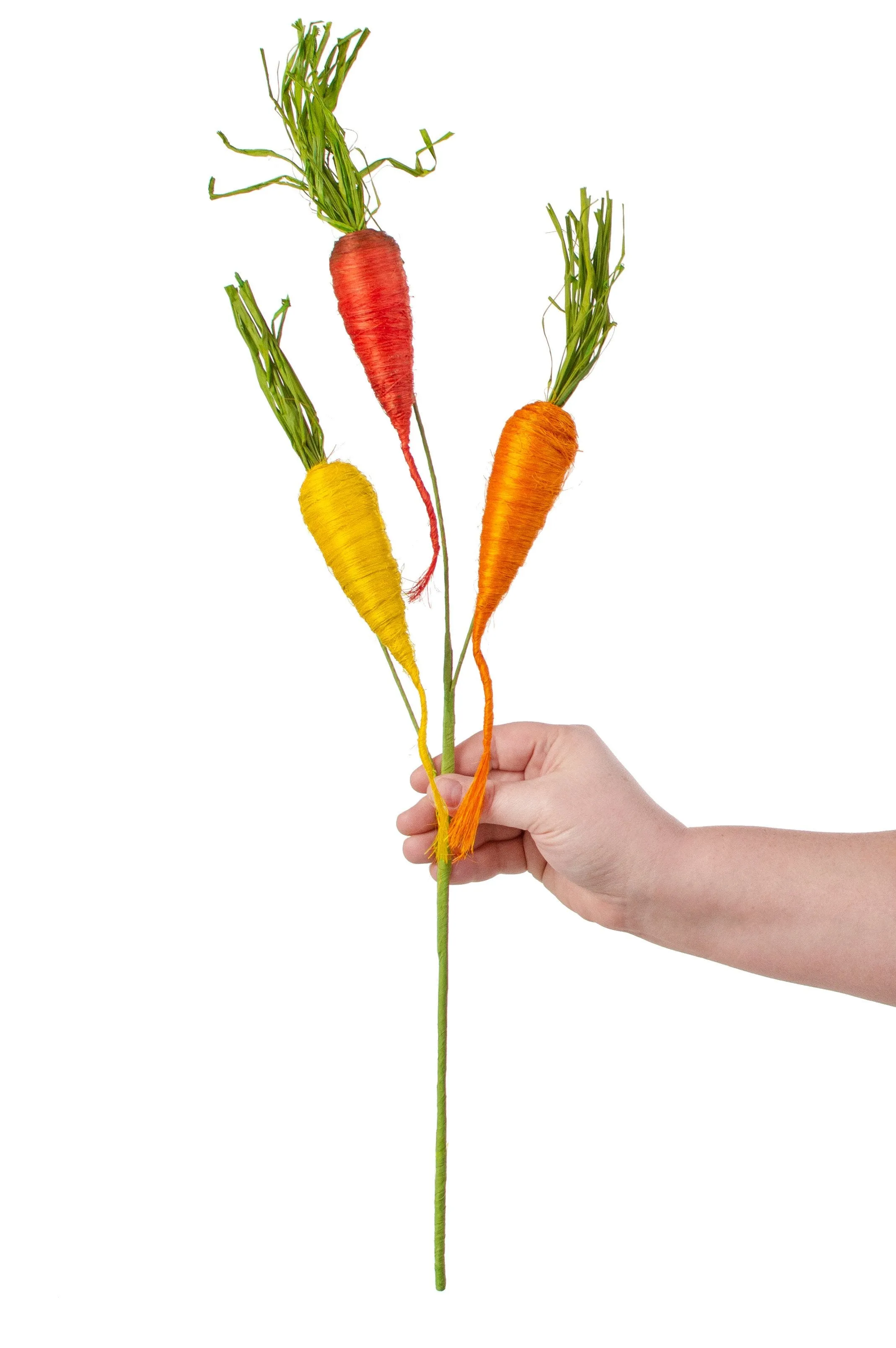 24" Sisal Carrot Pick: Red, Orange, Yellow