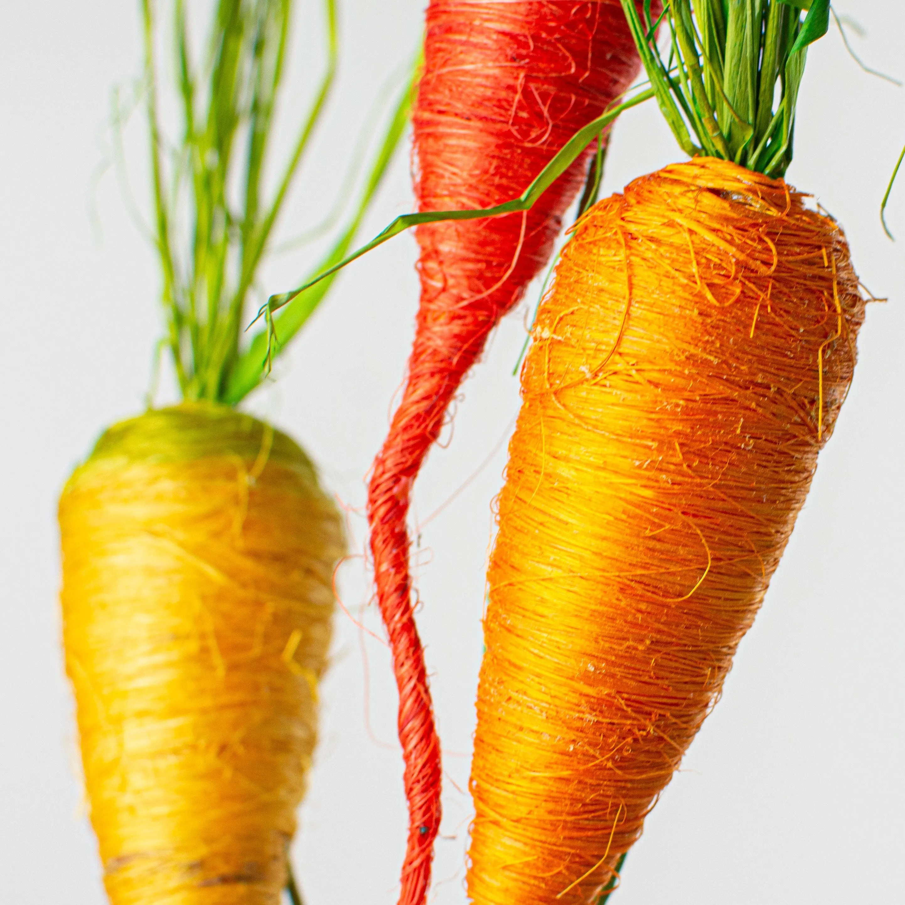 24" Sisal Carrot Pick: Red, Orange, Yellow