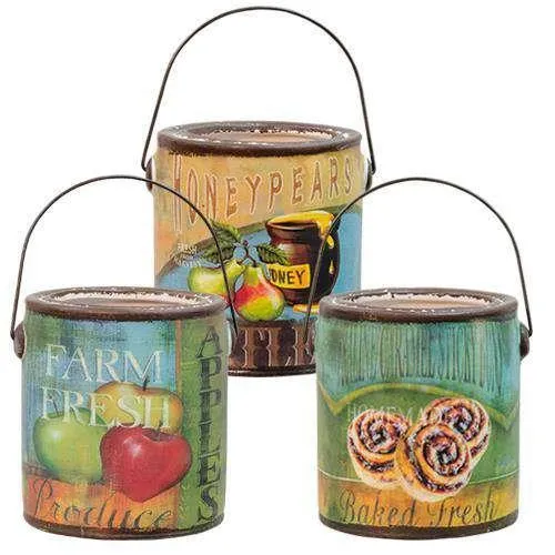 3/Set, Farm Fresh Bucket Candles
