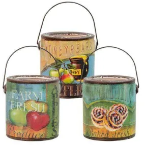 3/Set, Farm Fresh Bucket Candles