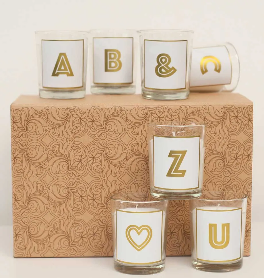 Alphabet Votive Candle - Letter R