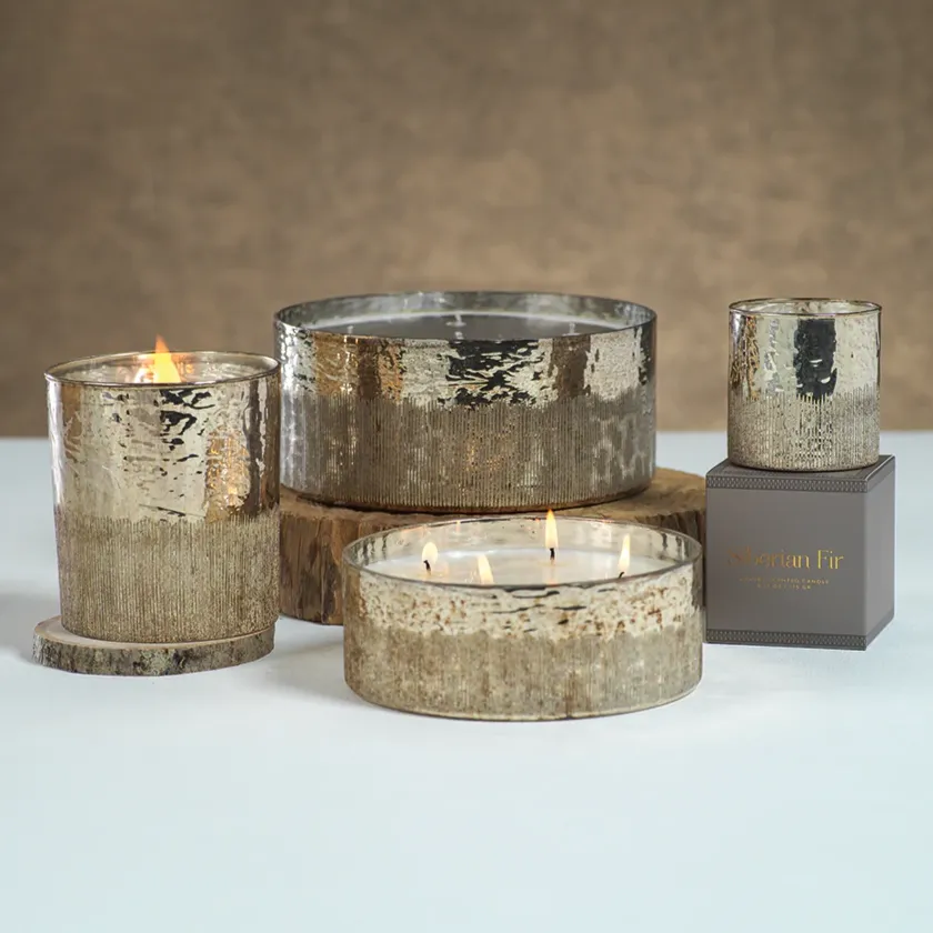Antique Gold Siberian Fir Candle