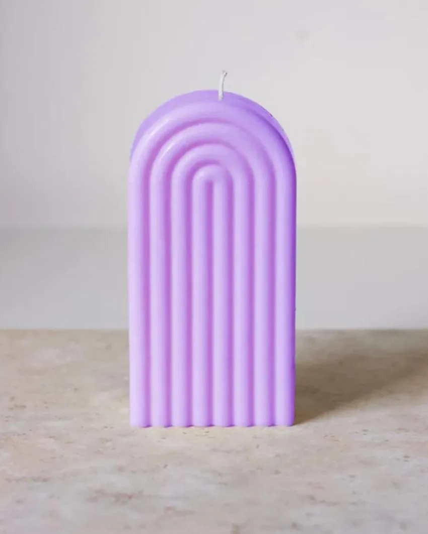 Arch Pillar Candles | Set of 2 | 6.35 x 5.08 x 12.7 cm / 2.5 x 2 x 5 inches