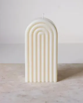 Arch Pillar Candles | Set of 2 | 6.35 x 5.08 x 12.7 cm / 2.5 x 2 x 5 inches
