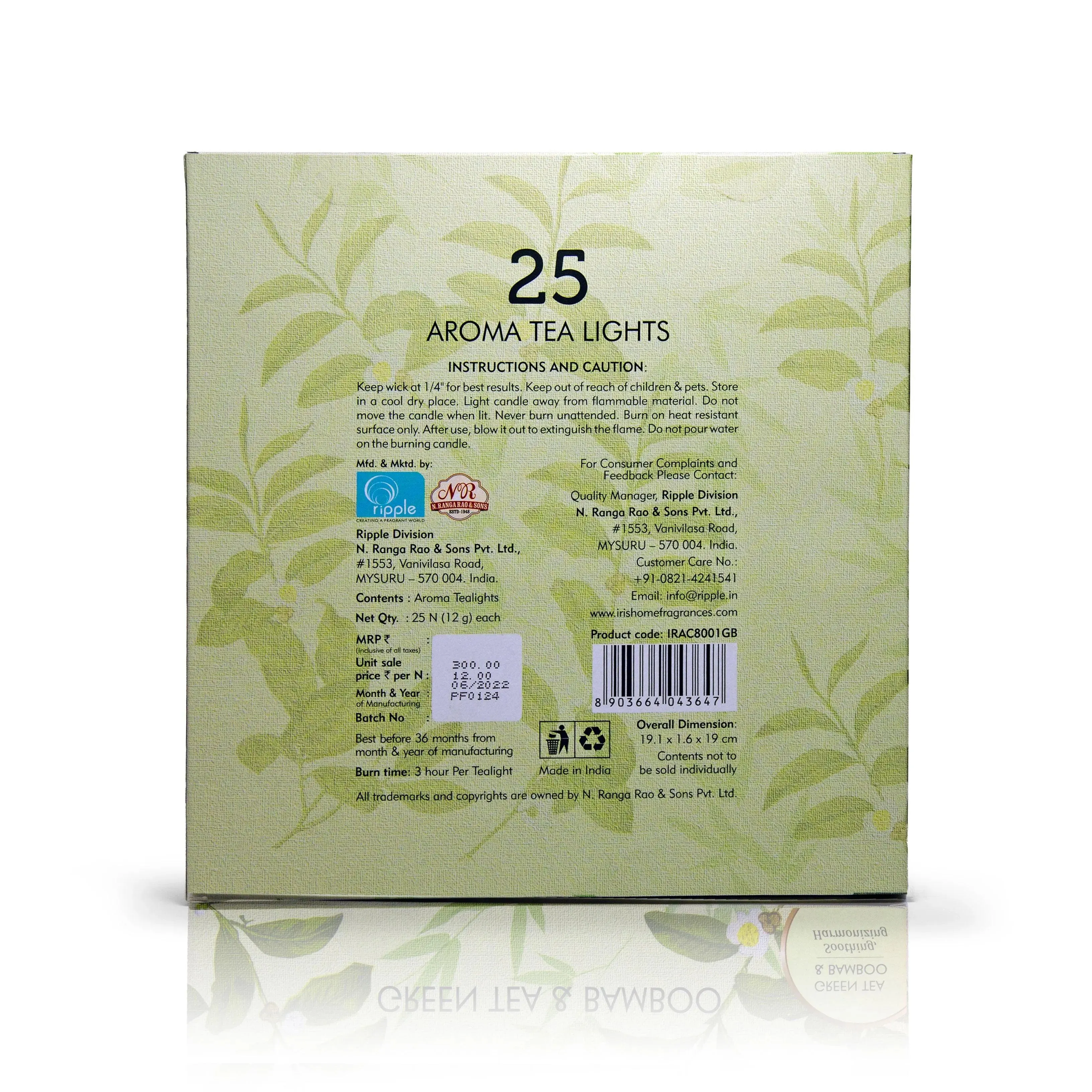 Aroma Candles | Multiple Scents | Multiple Fragrance | Single | 19.1 x 1.5 x 19.1 cm / 7.5 x 0.6 x 7.5 inches