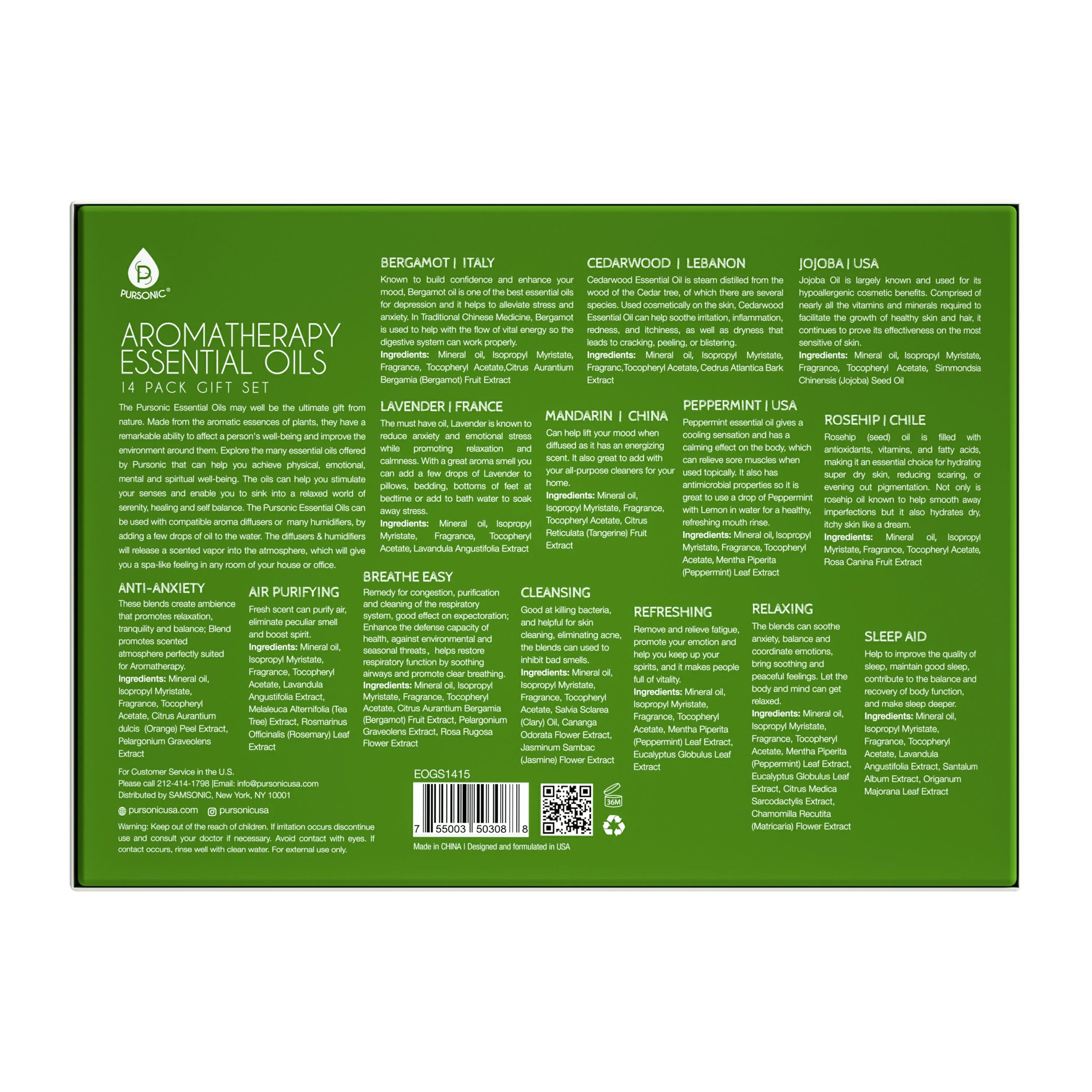 Aromatherapy Essential Oils 14-Pack Gift Set