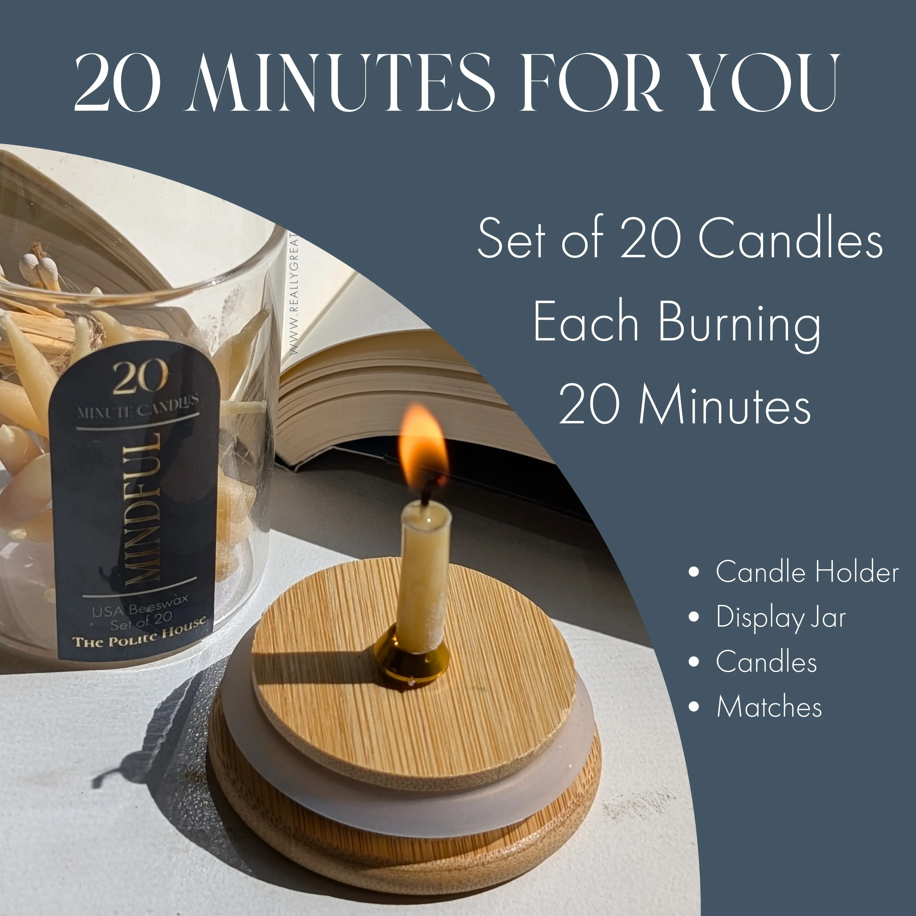 Beeswax Mindfulness Candles (Set of 20)