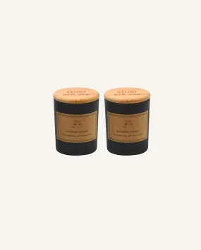 Bitter Sweet Mini Scented Candles In Glass | Set of 2 | 10.2 x 15.2 cm / 4 x 6 inches