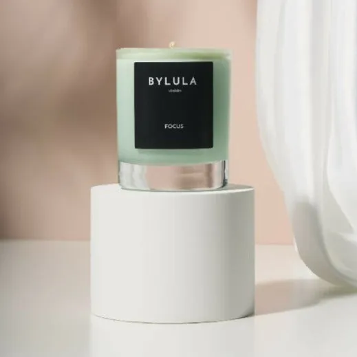 ByLula Focus Jar Candle 190g - Handmade Vegan Soy Candle with Zingy Lemon, Lime & Mint | Unisex, Eco-Friendly & Cruelty-Free | Sustainable Home Office Essential, 35-Hour Burn | Boosts Focus & Mental Clarity
