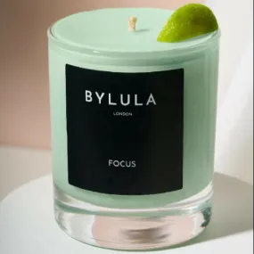 ByLula Focus Jar Candle 190g - Handmade Vegan Soy Candle with Zingy Lemon, Lime & Mint | Unisex, Eco-Friendly & Cruelty-Free | Sustainable Home Office Essential, 35-Hour Burn | Boosts Focus & Mental Clarity