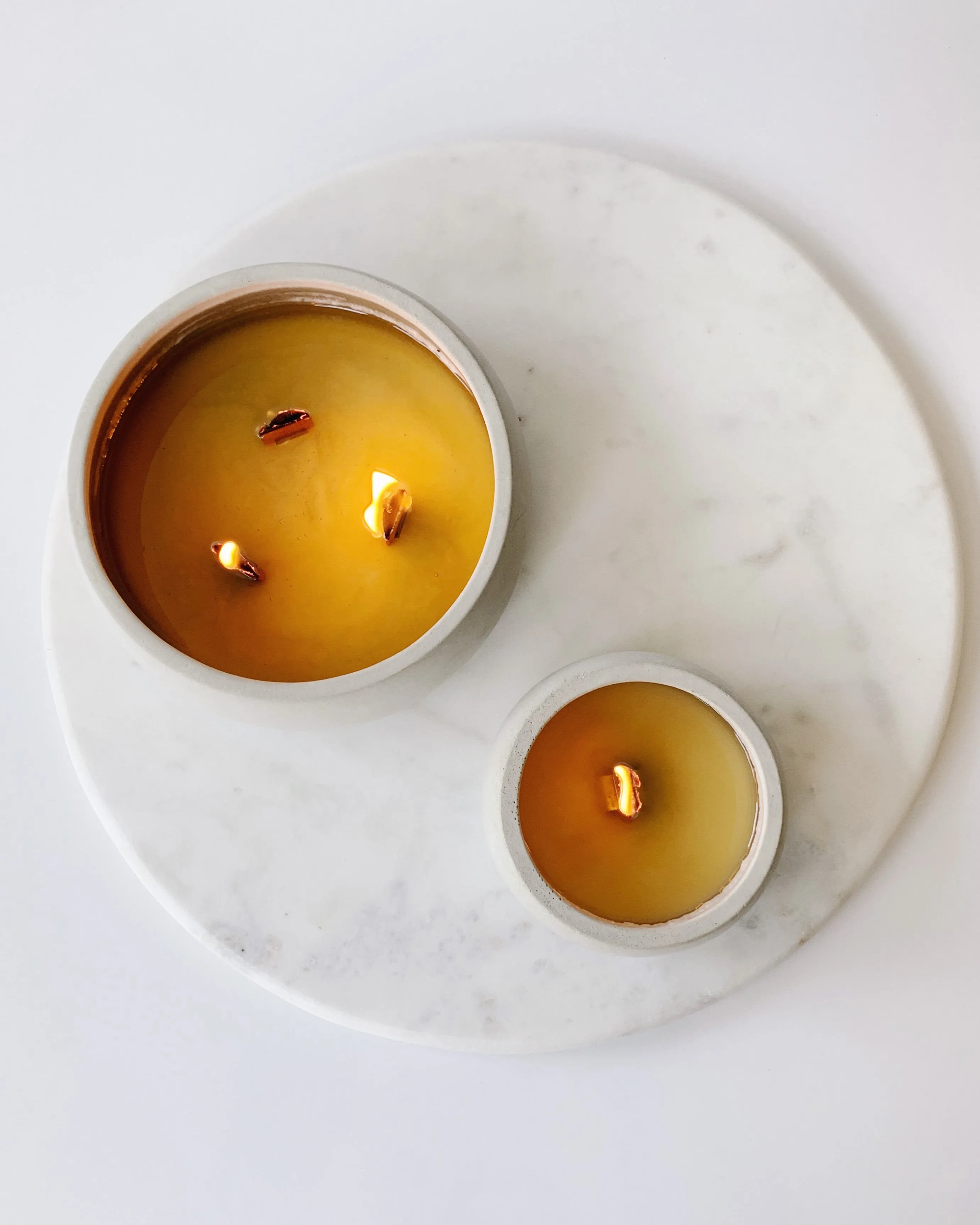 Calm Within the Chaos Coconut Soy Candle - Concrete Wooden Wick Vessel