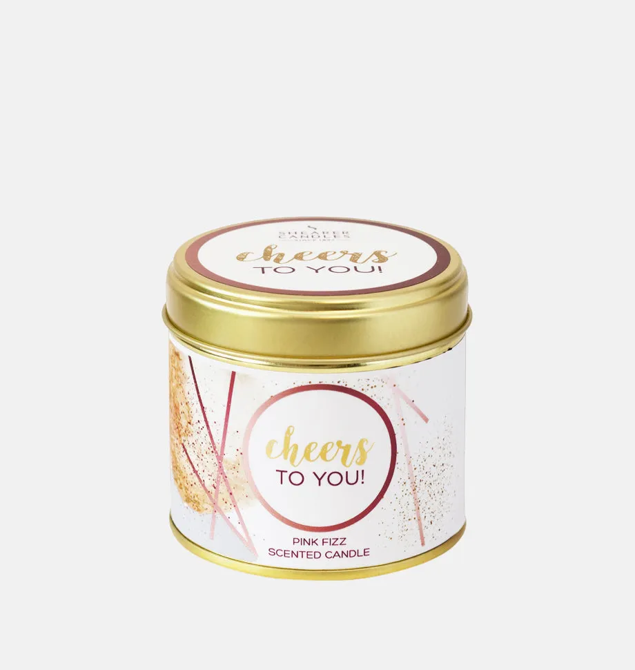 Cheers To You Large Scented Tin Candle