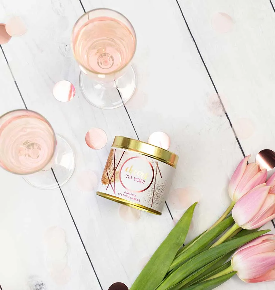 Cheers To You Large Scented Tin Candle