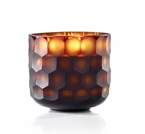 Circle Amber Serengeti Candle Large