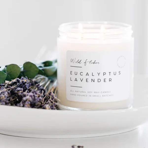 Double Wick Soy Candle - Eucalyptus Lavender