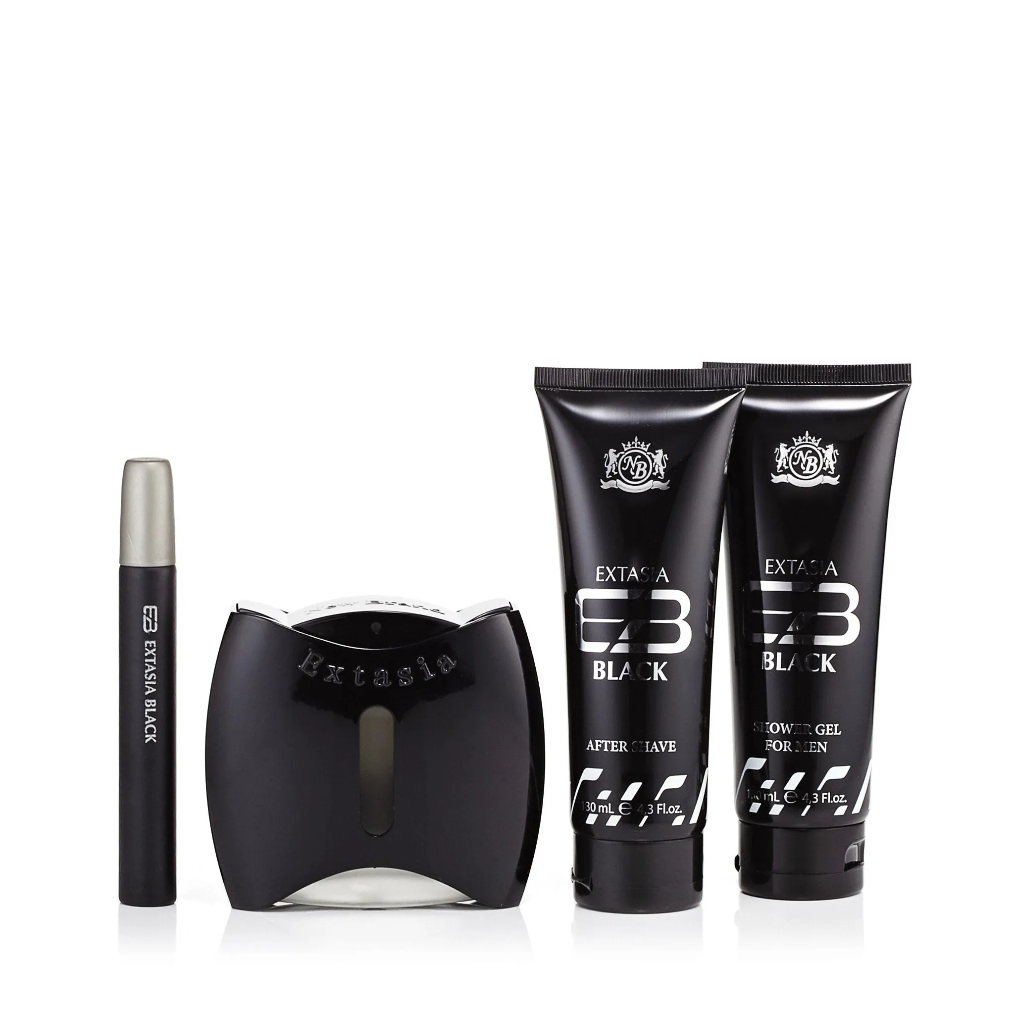 Extasia Black Gift Set Eau de Toilette, After Shave and Shower Gel for Men