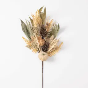 Fall White Pumpkin Husk Spray