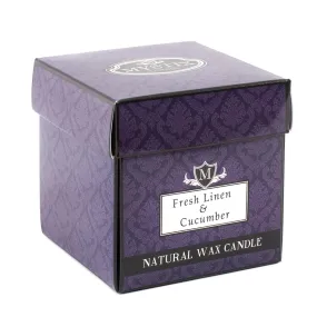 Fresh Linen & Cucumber Scented Candle