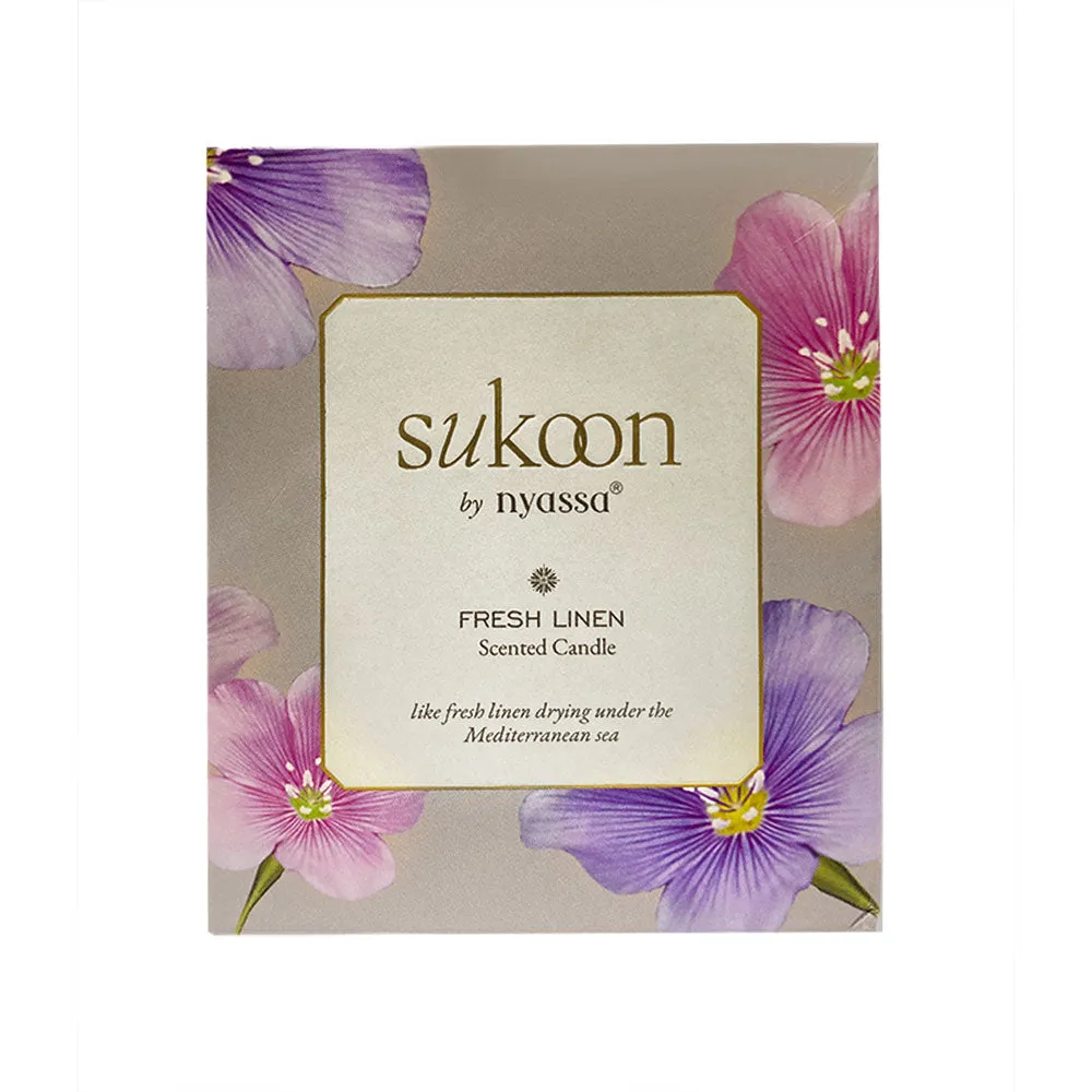 Fresh Linen Scented Candle | Fresh Mediterranean Sea Fragrance