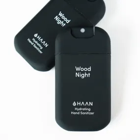 Haan Hand Sanitizer Hydrating in Wood Night Scented in Black Bottle Single Bottle