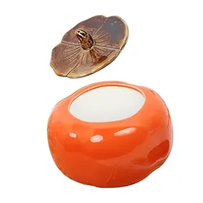 HAPINARY Scented Candle Cup Ceramics Honey Jar Ceramic Jar Ceramic Storage Jars Ceramics Persimmon Candy