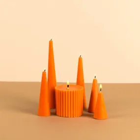 Infinity Set of 6 Sunset Orange Candles - Vanilla Sunshine Scented