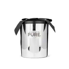 Large Metal Candle - Silver - Fresh Linen