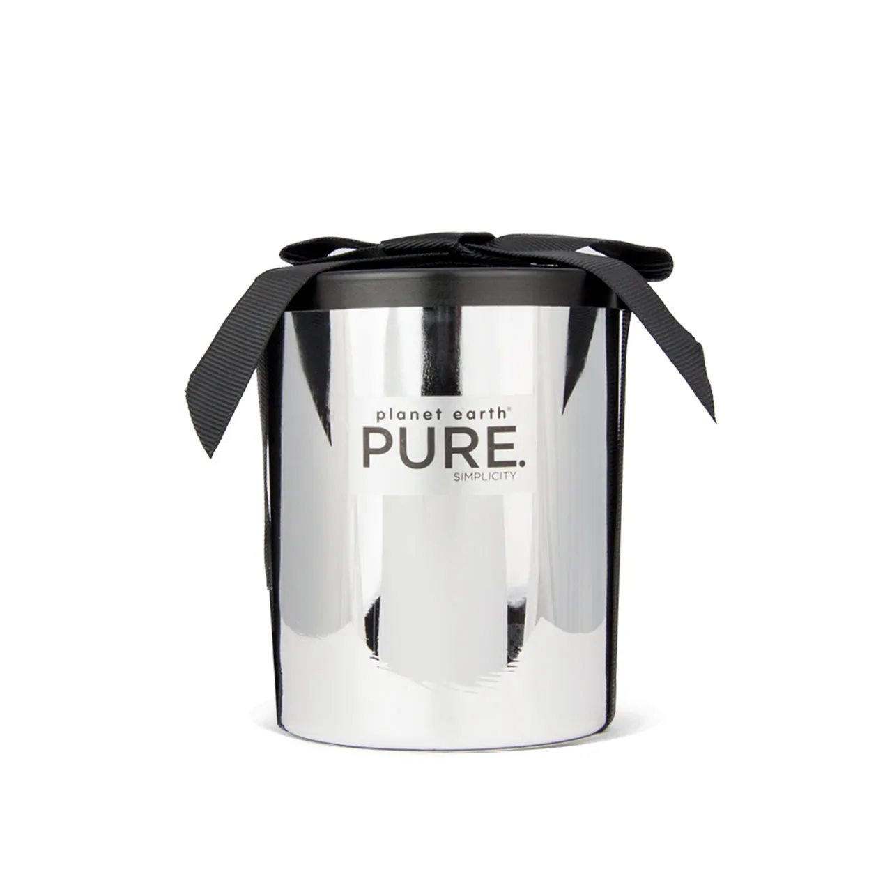 Large Metal Candle - Silver - Fresh Linen