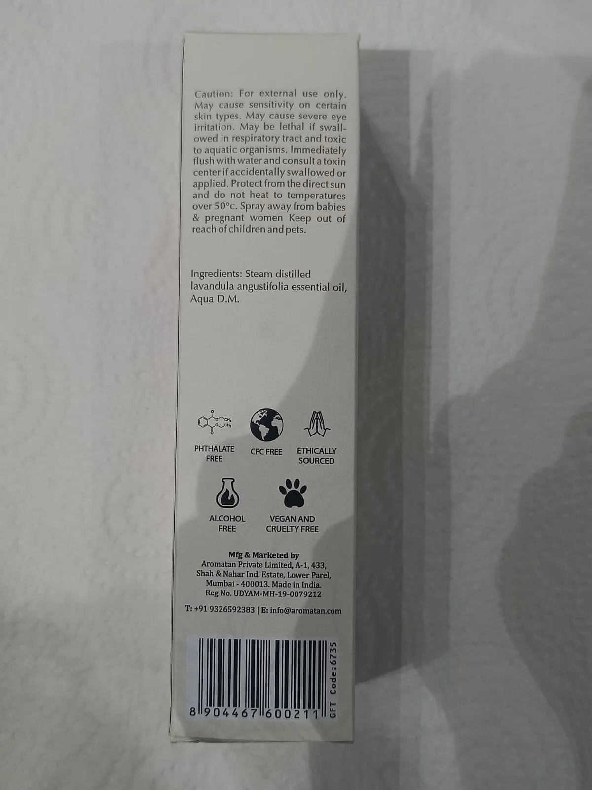 Lavender Room, Linen & Pillow Spray by Aromafume | 100ml/3.38 fl oz | with Pure Lavender Essential Oil | Aromatherapy Spray for Relaxation, Sleep & Stress Relief | Mist for Bedding, Fabrics