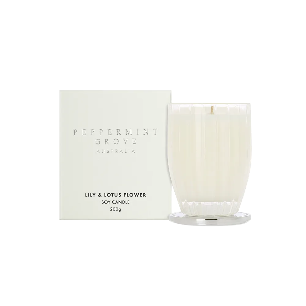 Lily & Lotus Flower Soy Candle 200g