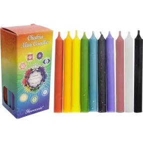 Mini Ritual Candles ~ Box of 20 ~ Chakra Colors