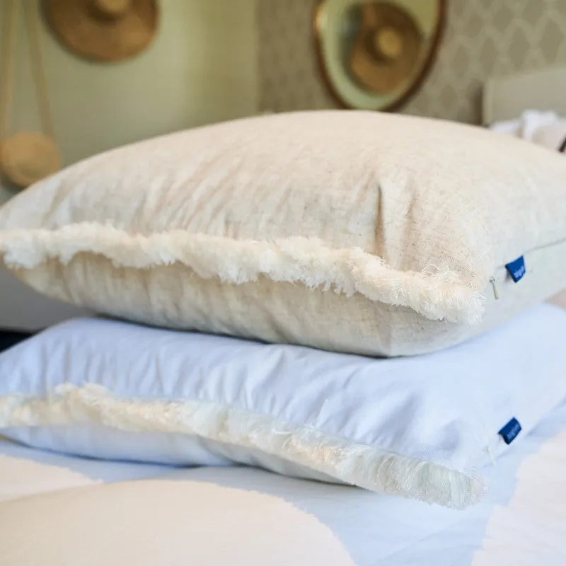 Mirage Haven Rose Fringe White 55x55cm Cushion Cover
