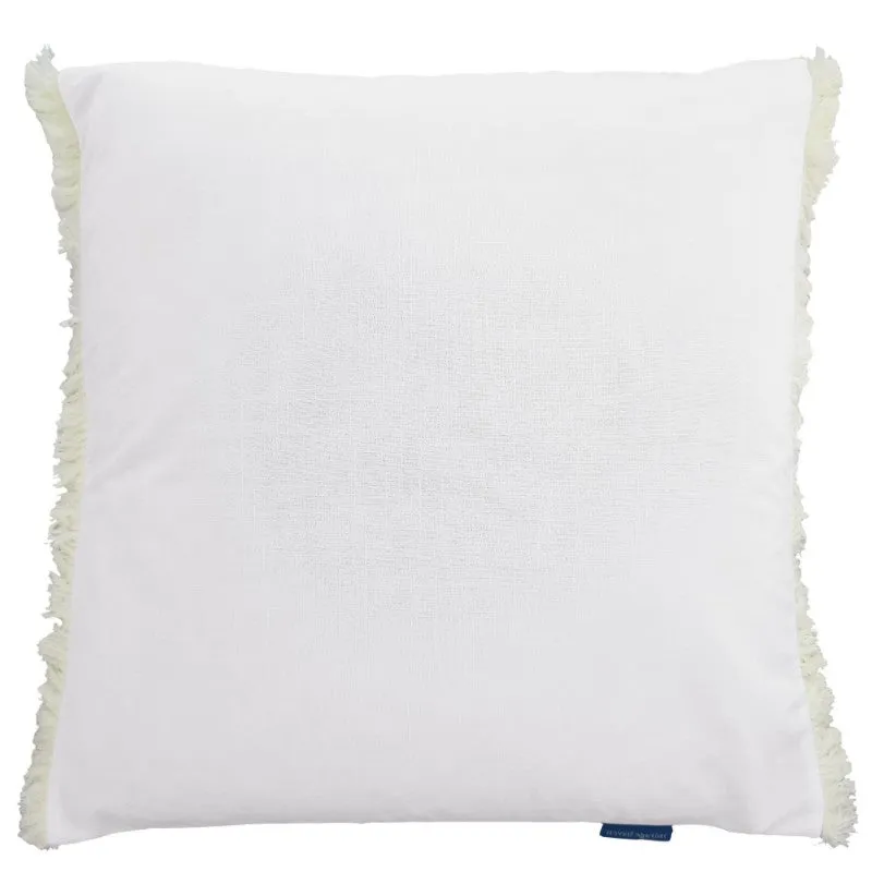Mirage Haven Rose Fringe White 55x55cm Cushion Cover