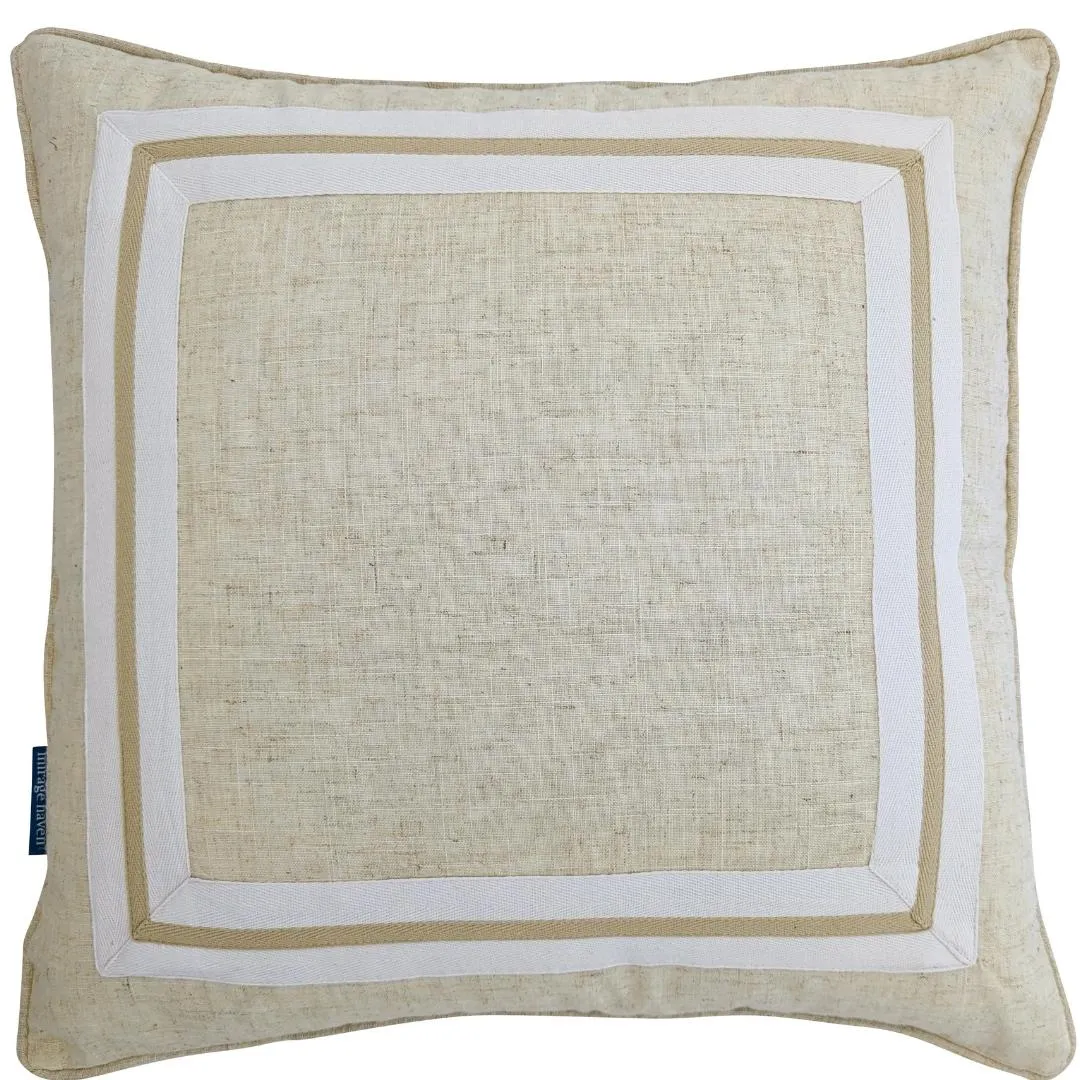 Mirage Haven Willow Border Linen 50x50cm Cushion Cover