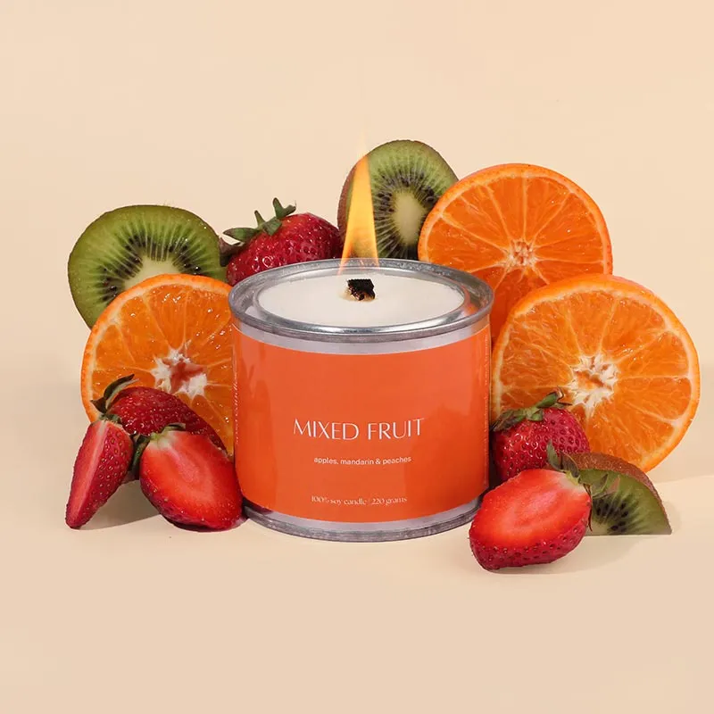 Mixed Fruit Highly Touch Scented Candles Gift | Single | 6.4 x 8.1 cm / 2.5 x 3.2 inches