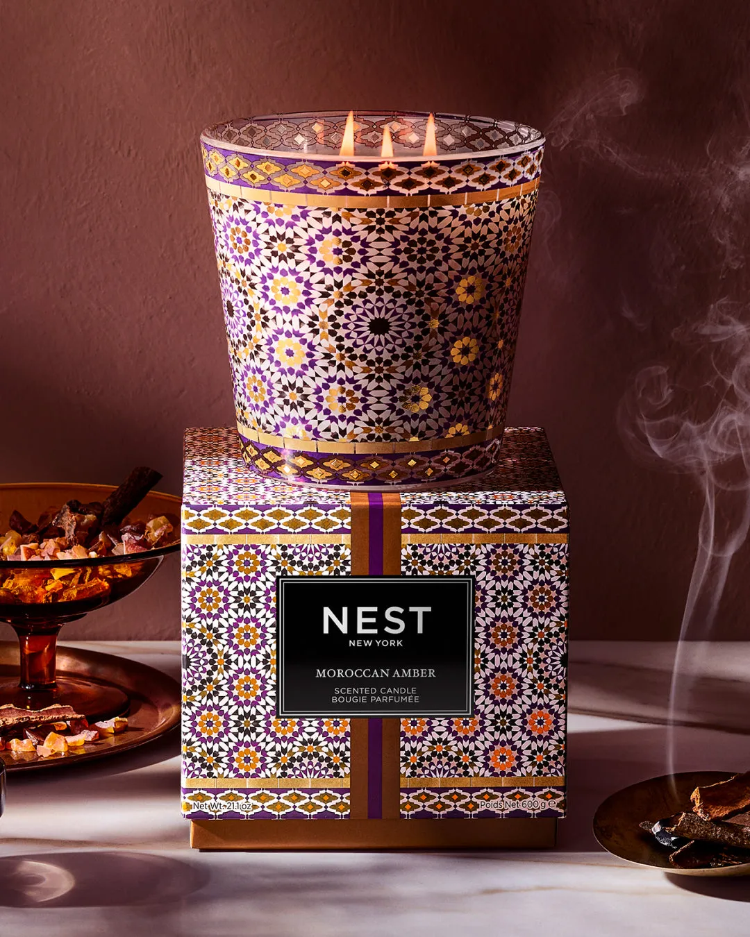 Moroccan Amber Specialty 3-Wick Candle 21.2 oz by Nest New York