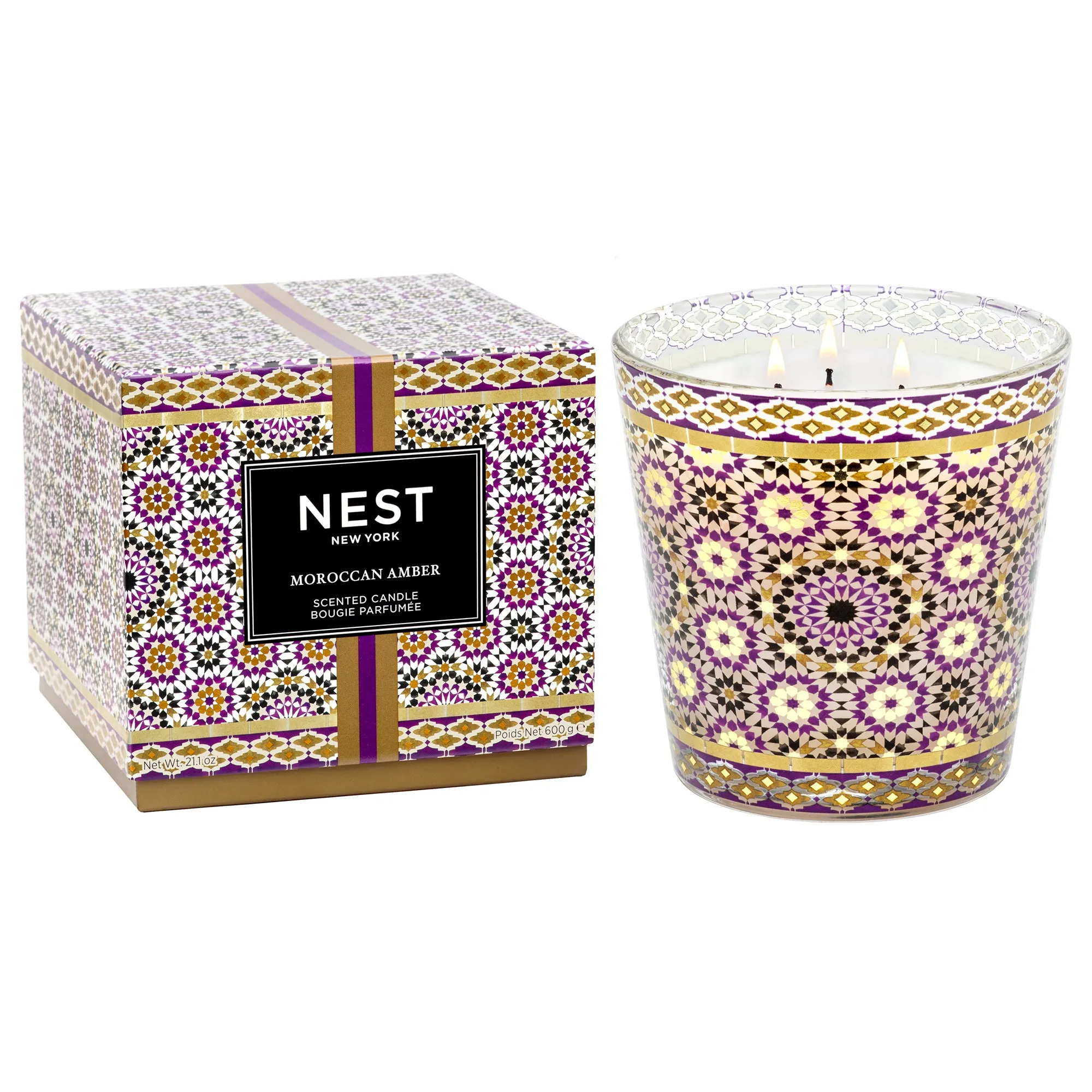 Moroccan Amber Specialty 3-Wick Candle 21.2 oz by Nest New York