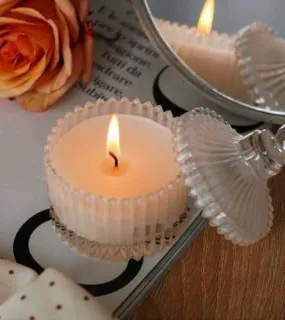 Ruya's Handcrafts Lunar Glow Single Wick Carnelian Stone | Igniting Tantalizing Desires, Promoting Clarity, Therapy Candles | Positive Aura Candles (Sceret Desire)