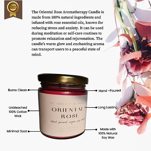 Scarlet Blinks Arabian Delight and Mistic Lemon Grass | Soy Wax Candles | Aroma Therapy Candles | Burning Time :-45 HRS Pack of 2