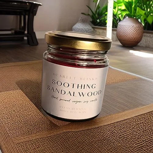 Scarlet Blinks Arabian Delight | Jasmine | Soothing Sandal Wood | Soy Wax Candles | Aroma Therapy Candles | Burning Time :-45 HRS Pack of 3