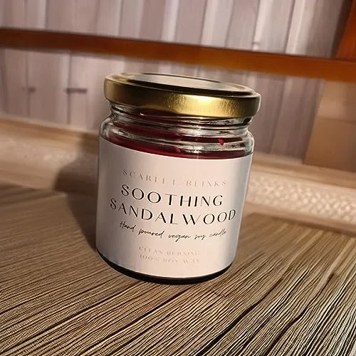 Scarlet Blinks Arabian Delight | Jasmine | Soothing Sandal Wood | Soy Wax Candles | Aroma Therapy Candles | Burning Time :-45 HRS Pack of 3