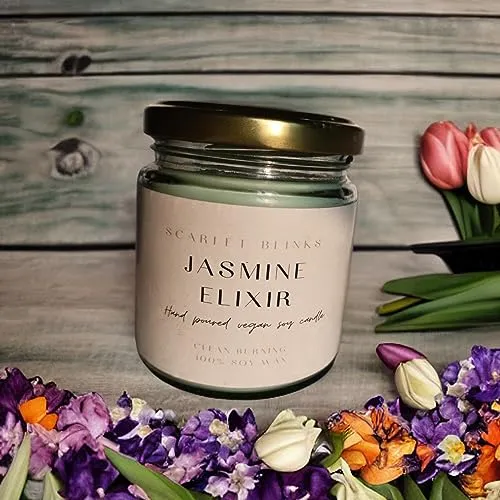 Scarlet Blinks Arabian Delight | Jasmine | Soothing Sandal Wood | Soy Wax Candles | Aroma Therapy Candles | Burning Time :-45 HRS Pack of 3