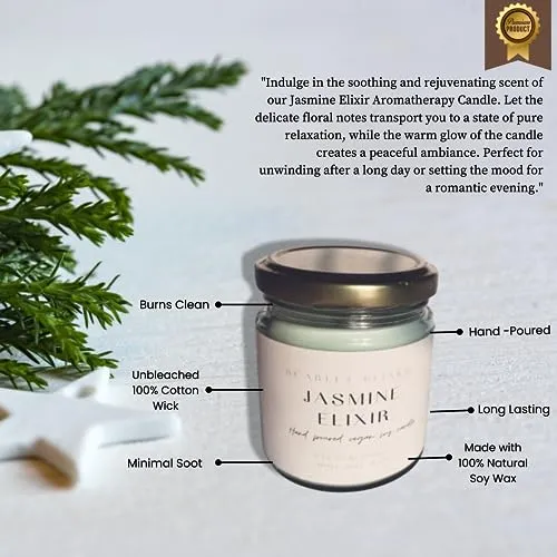 Scarlet Blinks Arabian Delight | Jasmine | Soothing Sandal Wood | Soy Wax Candles | Aroma Therapy Candles | Burning Time :-45 HRS Pack of 3