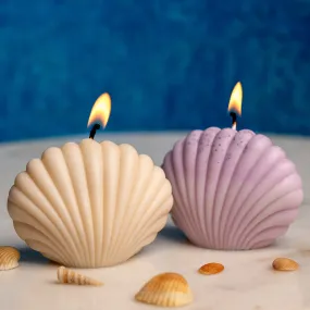Seashell Lavender Scented Candle - Set Of Two