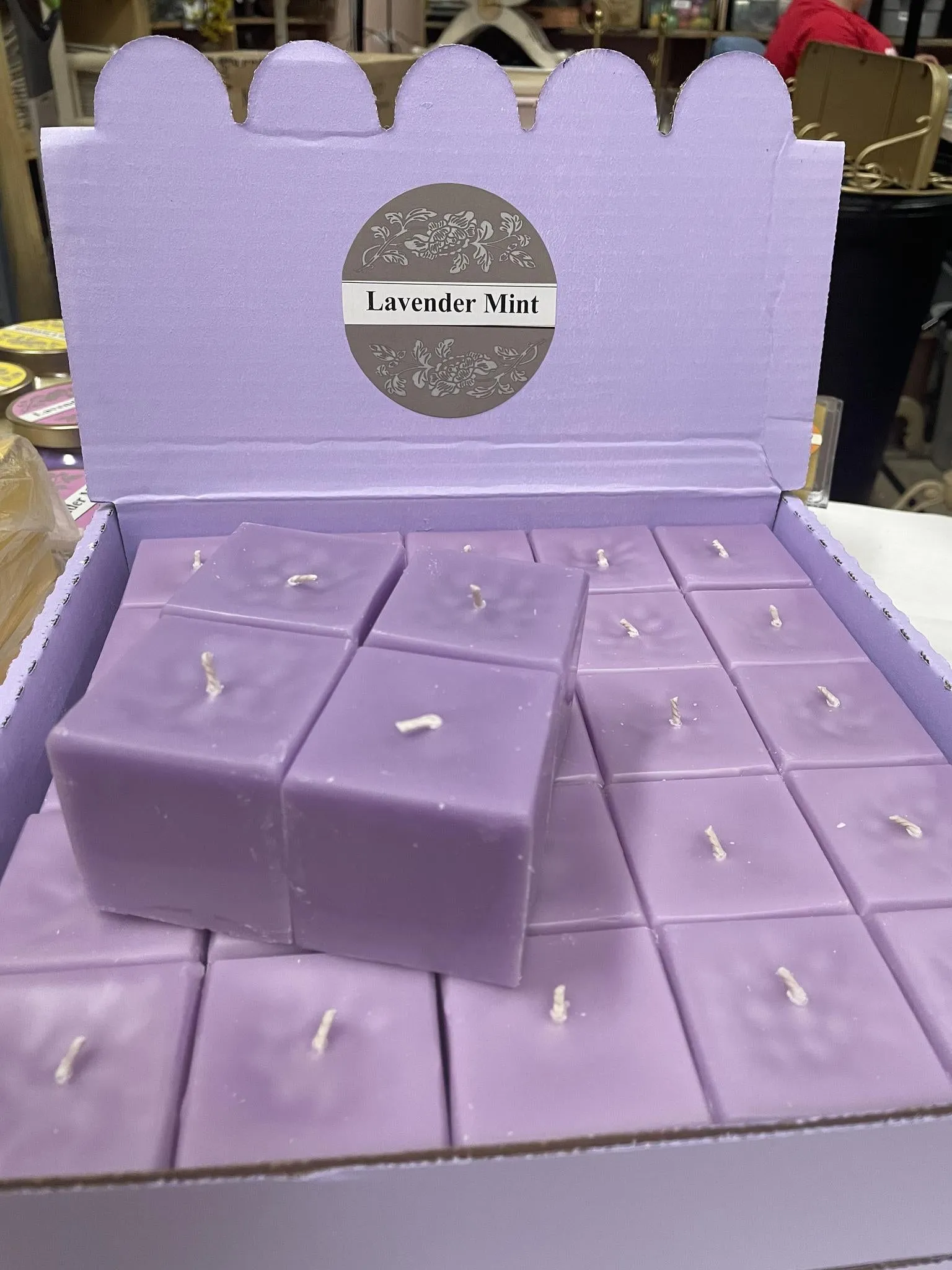 Square Candles- Lavender Mint