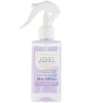 Sunday Rain Sleep Easy Luxury Relaxing Soothing Pillow and Room Mist Spray, Vegan and Cruelty-Free, Lavender and Cedarwood, 200ml