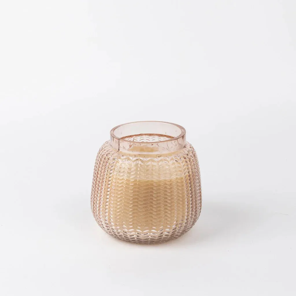 Sweet Grace Textured Glass Candle