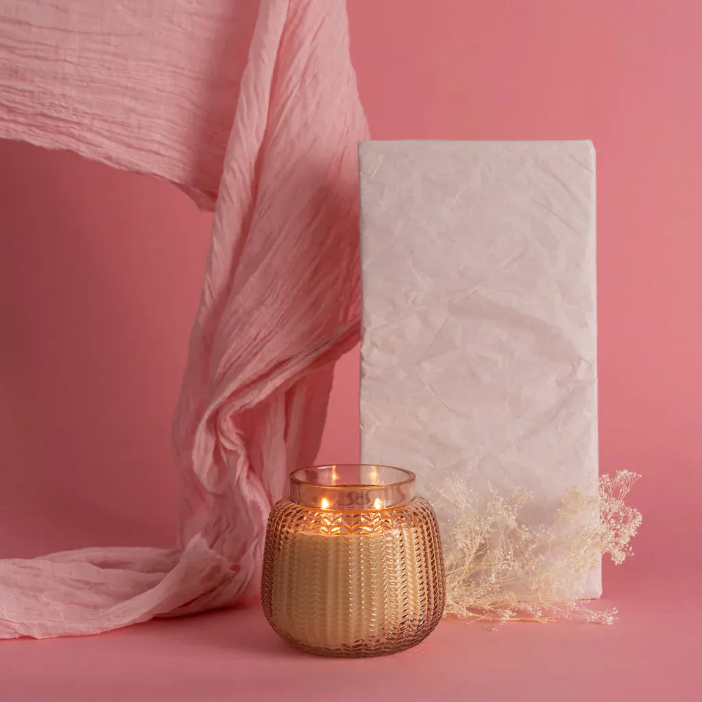 Sweet Grace Textured Glass Candle