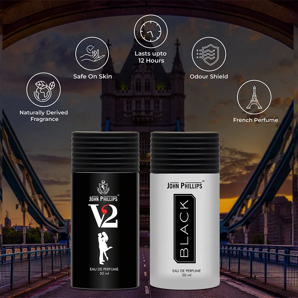 V2 & Black - Unisex Fragrance Combo Set ( 50ml   50ml )