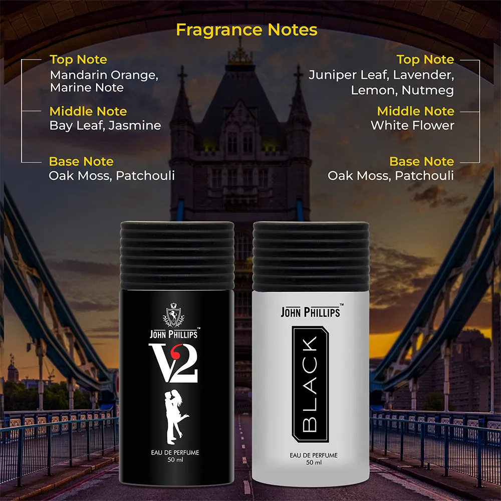 V2 & Black - Unisex Fragrance Combo Set ( 50ml   50ml )